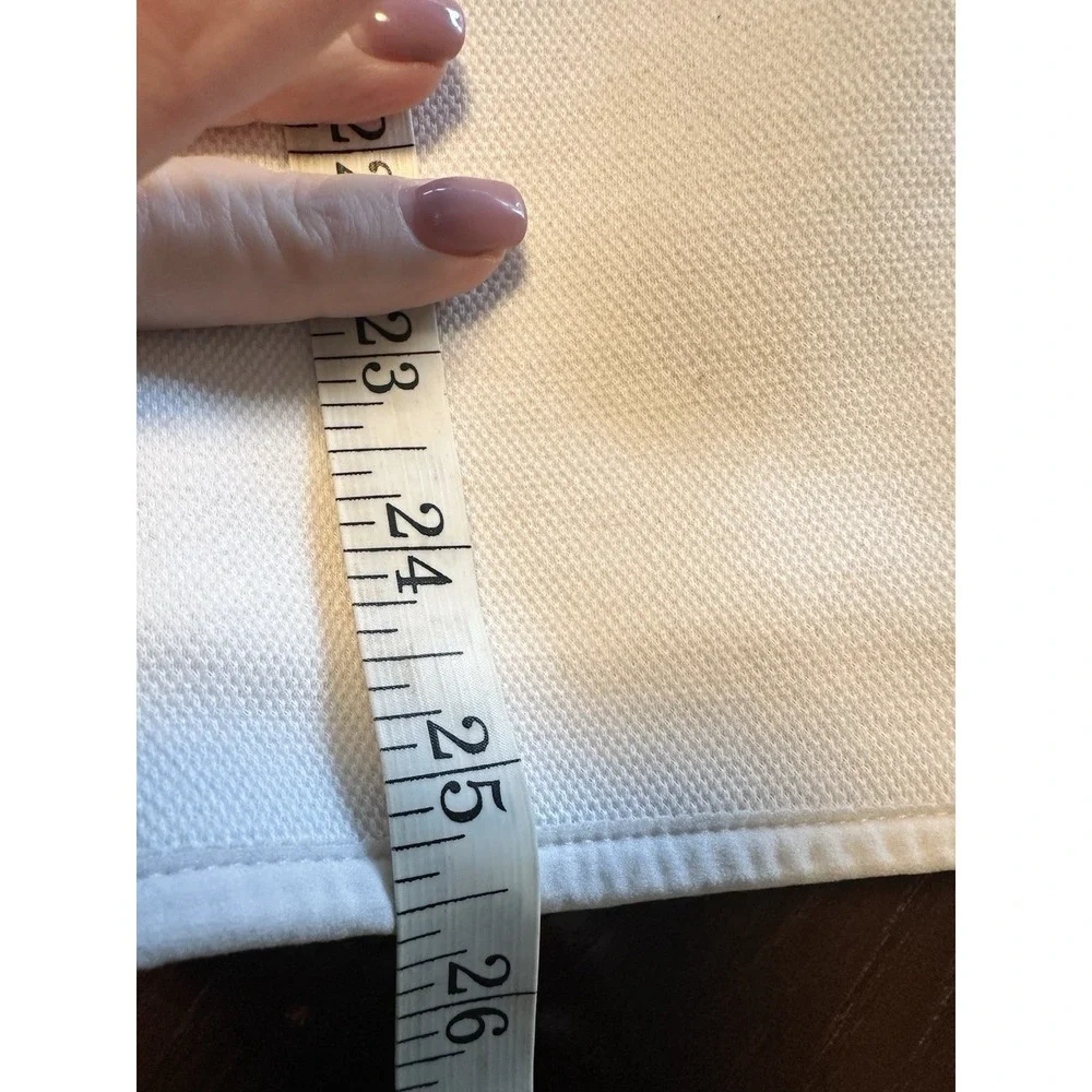 ADIDAS Woven 3/4 ZIP GOLF White Pullover L-XL‎ W Pouch Pockets